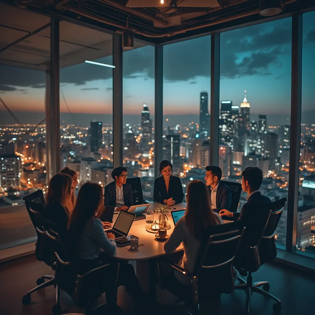 Fundadores de la consultora en reunión inicial